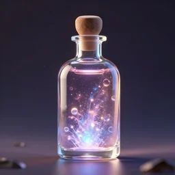 a magical bottle with a magical liquid inside of it, octane render, 4k