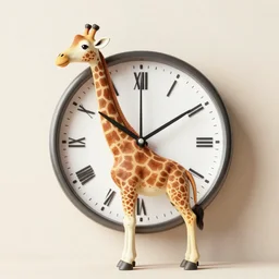 hybrid between a clock and a giraffe