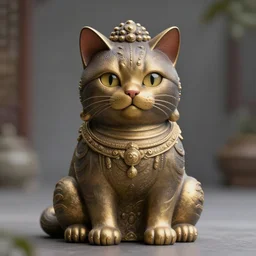 Amazing buddha cat popular generated by artificial intelligence, 8K UHD, trending on artstation, extremely detailed
