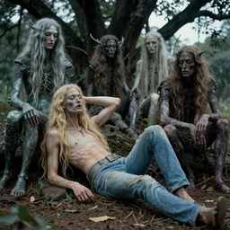 realistic photo of eldritch gods chilling in johannesburg in the 8 0 s