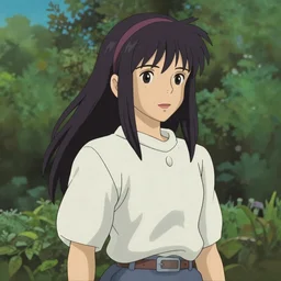 hinata hyuga, park in background, bokeh. anime masterpiece by Studio Ghibli. illustration, sharp high-quality anime illustration in style of Ghibli, Ilya Kuvshinov, Artgerm