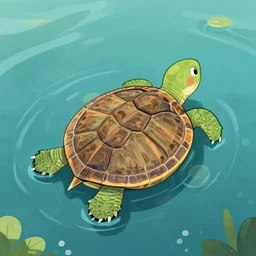 a turtle made it to the water!