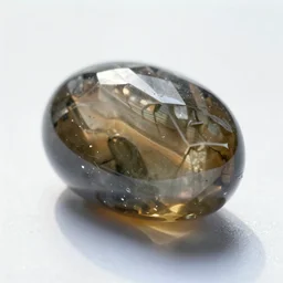 polished obsidian gemstone rendering, photorealistic, bright backround, shallow depth of field, artstation