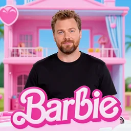 zach galifianakis is a barbie doll in a barbie house textless meme template