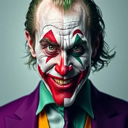 bilateral half split portrait saul goodman as the joker