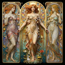 the dream of creation, metaphysical art, fantasy, surrealism, zbrush, unreal engine, vibrant, detailed, byart by john collier and albert aublet and krenz cushart and artem demura and alphonse mucha