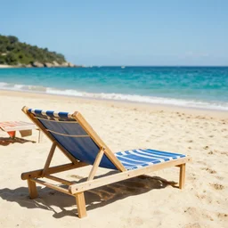 beach, holiday vibe, sunbed, ultra photorealism, photo style, sunny day, 1 0 8 0 px x 1 0 8 0 px