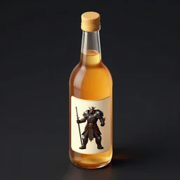 bottle of Mead, artstation, rpg, digital art, isometric, dark background, dark souls, runescape, skyrim, final-fantasy, Diablo-3