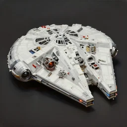 Millenium Falcon in Minecraft, realistic painting, classical painting, high definition, digital art, matte painting, very detailed, realistic