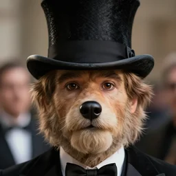 closeup portrait of lord snooty wearing a top hat, depth of field, zeiss lens, detailed, symmetrical, centered, fashion photoshoot, by Annie Leibovitz and Steve McCurry, David Lazar, Jimmy Nelsson, Breathtaking, 8k resolution, extremely detailed, beautiful, establishing shot, artistic, hyperrealistic, beautiful face, octane render