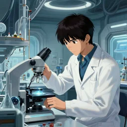 goro fujita ilustration a science laboratory in a sci fi technology painting by goro fujita, sharp focus, highly detailed, artstation