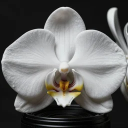 close up macro lens 3 d sculpture of a beautiful orchid, high contrast, hyperrealist,