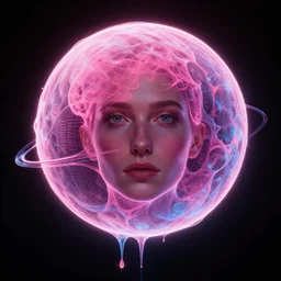 portrait of dyson sphere program pink planet, concept art, by greg rutkowski, xray melting colors