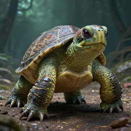 scary realistic turtle mutant