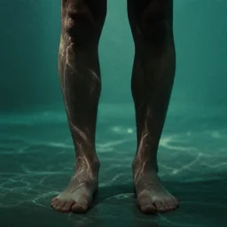 strange legs, water caustics, film still from the movie directed by denis villeneuve and david cronenberg with art direction by and zdzisław beksinski and bernie wrightson, close up