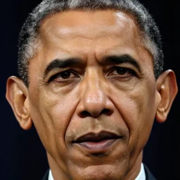 a photo by bruce gilden of obama, leica s, flash, high contrast, intricate, closeup of face, beautiful - n 9