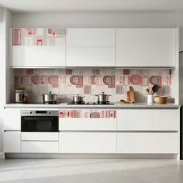 modern kitchen ndebele pattern