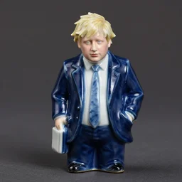 Boris Johnson as a porcelain figurine