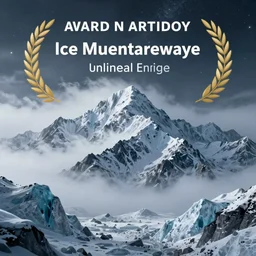 ice mountains and meteor in the background foggy award winning, trending on artstation, unreal engine
