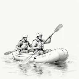 river rafting by Kilian Eng, minimalist, detailed