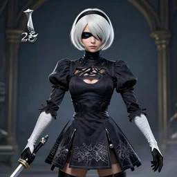 2B (Nier Automata) as a Starcraft 2 character
