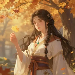 beautiful autumn spirit, digital art, concept art, fantasy art, highly detailed, hd wallpaper, artstation, deviantart, abeyance