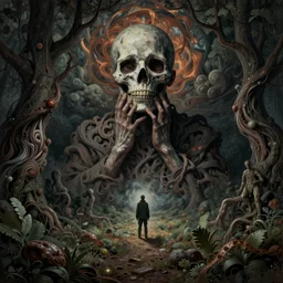 schizophrenia, psychedelic art, shocking, depressing, surrealist