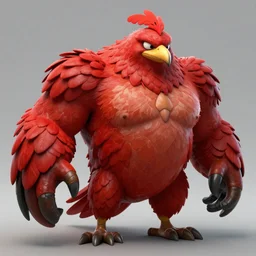 Rayman legends boss, Giant badass red BIRD, character design,  in the style of michael ancel, Ruan Jia and Mandy Jurgens and Greg Rutkowski, trending on Artstation, award winning, unreal engine, octane render W 1024