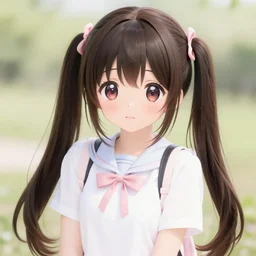 beautiful pretty pure kawaii cute lovely innocent elegant hot nice sweet girly feminine long hair anime girl twintails