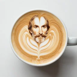 latte art of bob ross
