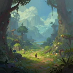 point and click adventure game background fantasy digital painting by Greg Rutkowski