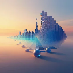 canvas, full color, pattern, 3 6 0 panorama, three point perspective, spectrogram, optical illusion, coubes, balls, bubbles, escher, johannes itten, hiroshi nagai, hieronymus bosch, gradient, warm tone, cold tone, canon, nikon, focus, super resolution, unfinished, light, shadows, studio quality, smooth render, unreal engine 5, octane render, dawn, sunset, fog, space