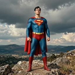 vintage photograph, superhero