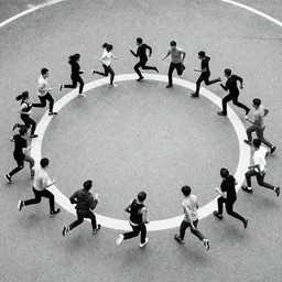 people run in circles. It's a very mad world