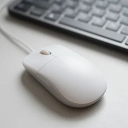 a real mouse on a keyboard