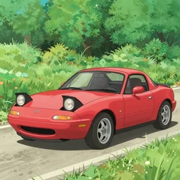 1 9 9 0 mazda miata illustrated by hayao miyazaki