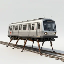 insectoid metro train with many legs of insects, concept art, greg rutkowski, 4 k resolution, trending on artstation