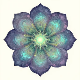 drawing of a 3 d flower, an illustration of by ernst haeckel, pixiv, generative art, fractalism, bioluminescence, biomorphic