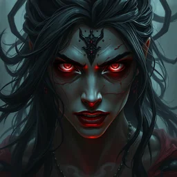 beautiful and dark portrait of medusa, unholy, intricate, highly detailed, dynamic lighting, digital art, digital painting, artstation, sharp focus, illustration, art by greg rutkowski, 8 k