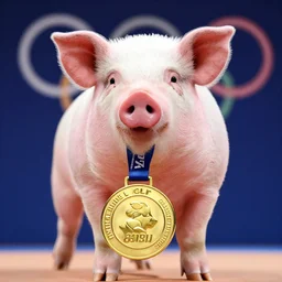 a pig wins gold at the olympic games