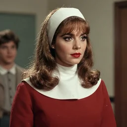 skary nun, movie still, 1960's motion, horror, high quality