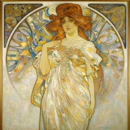 the most beautiful scene, an expressive oil painting by alphonse mucha