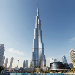 An illustration of the Burj Khalifa in High Definition trending on Artstation in unreal engine s- 69