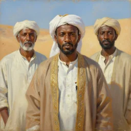 a beautiful portrait painting of life in north africa, masterpiece by famous artist nasreddine dinet and eugene de blaas and ross tran, path tracing, artstation