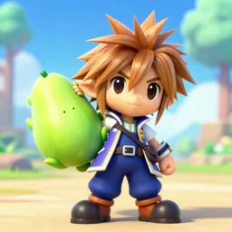 veggie tales in kingdom hearts, video games, 3d, detailed