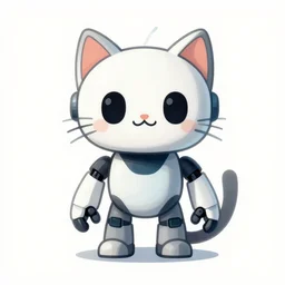 cat robot digital illustration