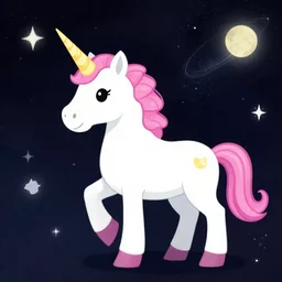 a unicorn on vacation in outer space
