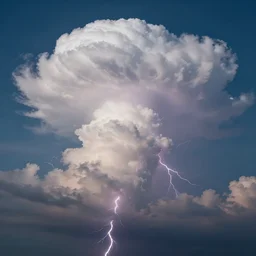 Trending on artstation, beautiful cumulonimbus clouds with active lightning