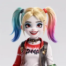 lofi bioshock steampunk portrait of harley quinn, Pixar style, by Tristan Eaton Stanley Artgerm and Tom Bagshaw.