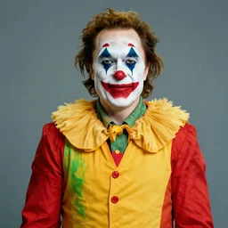 Elon musk wearing a clown outfit